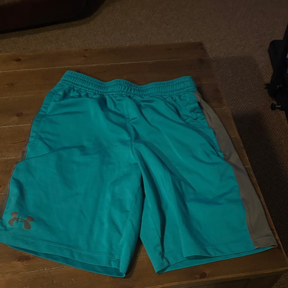 Under Armour Men's Aqua and Gray Athletic Shorts